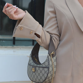 אוברול בז' כפתורים זהב-נשים